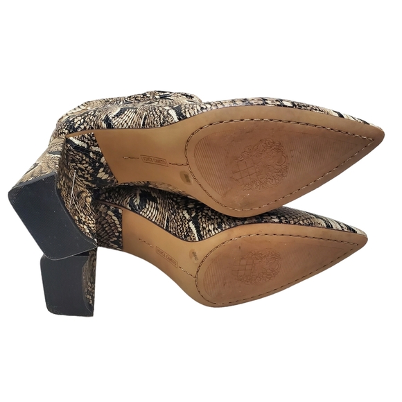 "Ambie" Snake Slouch Calf Boot NWOT Size 9 Block Heel Point Toe Leather - Picture 8 of 12